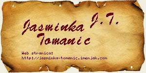 Jasminka Tomanić vizit kartica